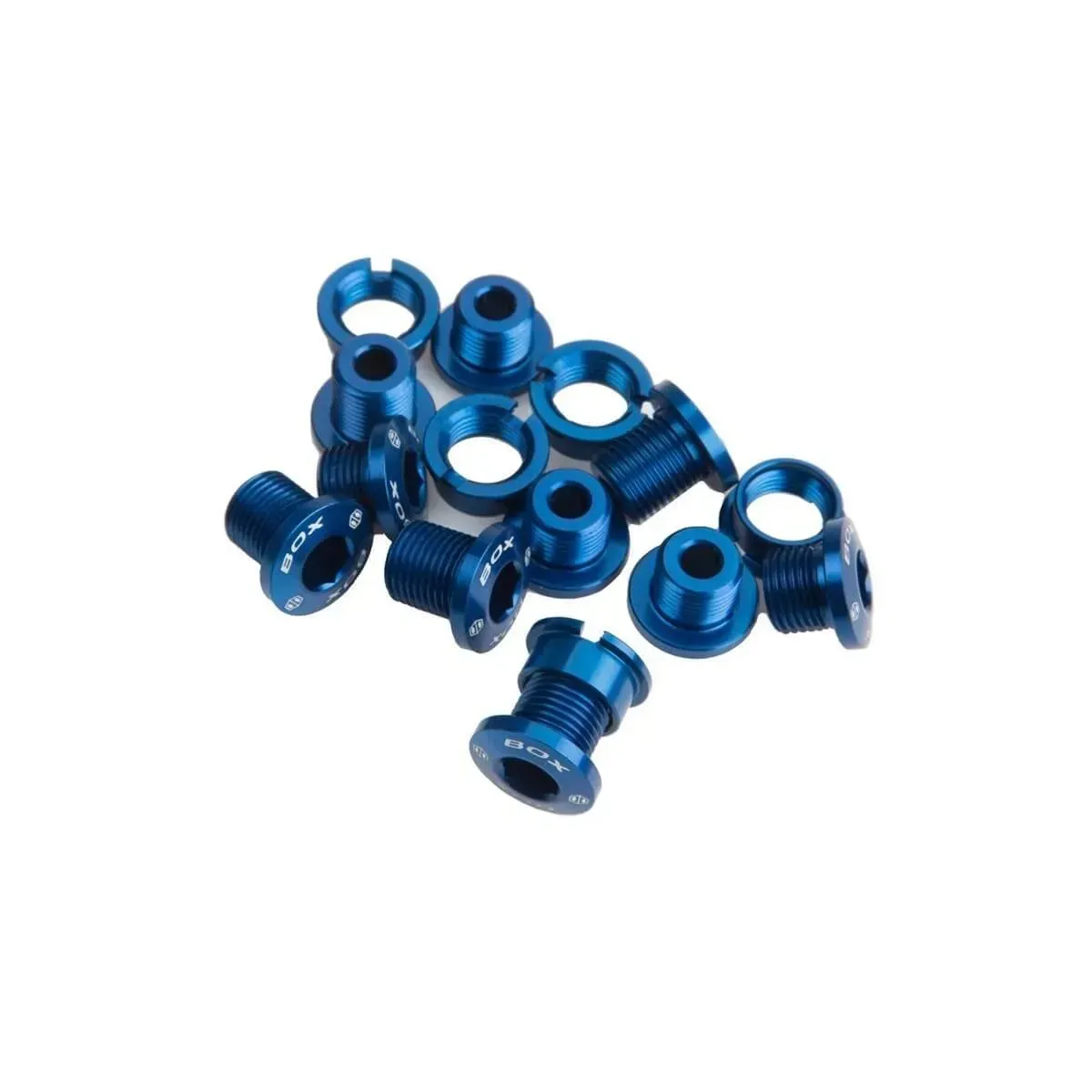 Box One 7075 Alloy Chainring Bolts 15 pcs Blue